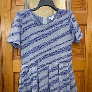 LuLaRoe Grey and blue Amelia